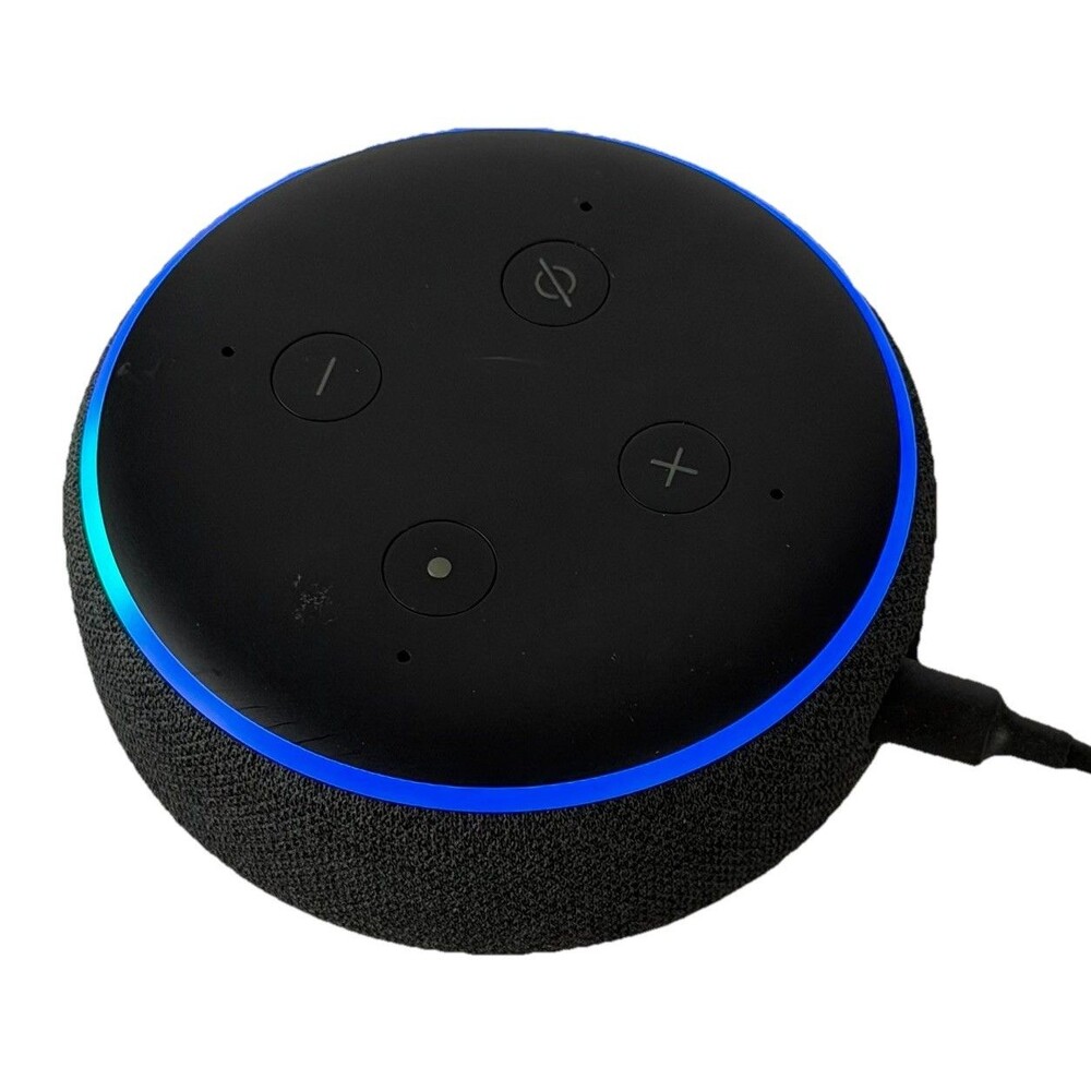 Amazon Echo Dot 3rd Gen Charcoal Smart Speaker with Alexa & Power Adapter